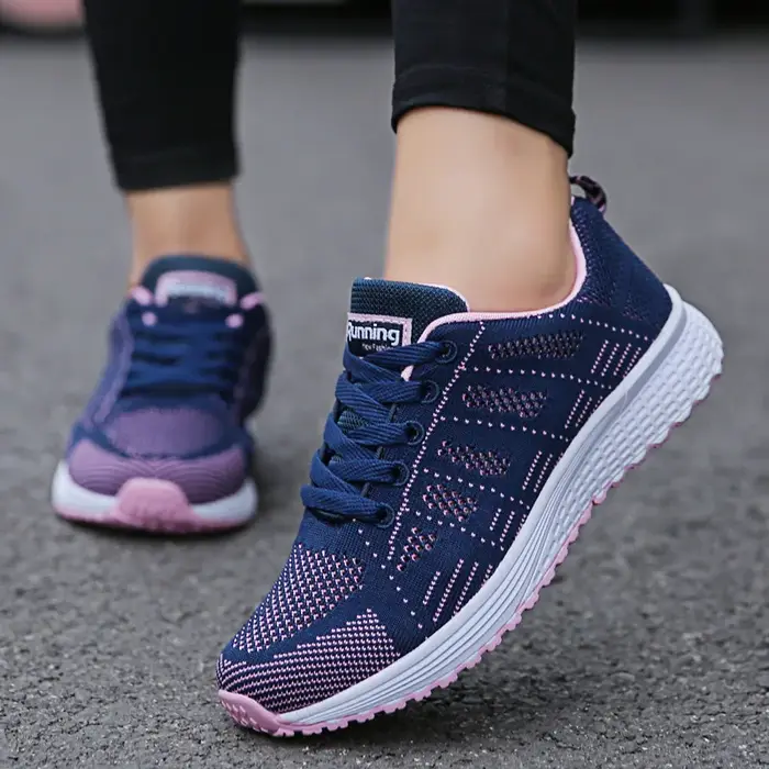 Femmes chaussures décontractées mode respirant marche maille