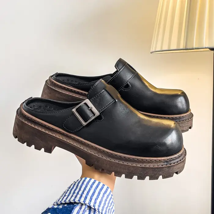 Mules à fond épais pour hommes