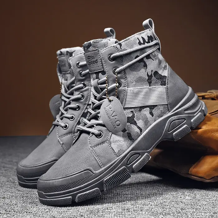 Chaussures mi-hautes sans saisons pour hommes, simples, confortables, de haute qualité, durables, po