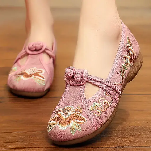 Veowalk-Mocassins en tissu de coton doux pour femmes