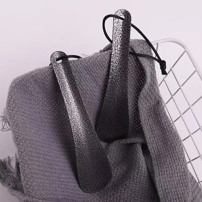 Chausse-pied en acier inoxydable 19cm | Aide à chaussures portable en métal pour hommes et femmes | Essentiel à enfiler