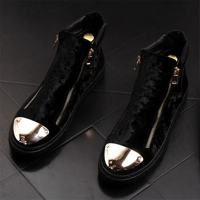 Baskets montantes Hip Hop pour hommes, chaussures de tête, noir, rouge, bleu, marque de luxe, access