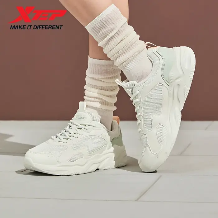 Xtep chaussures de course pour femmes 2025 été nouveau respirant maille léger décontracté absorbant les chocs durabilité baskets 875418110054