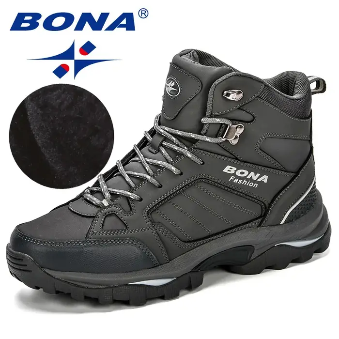 BONA hommes bottes anti-dérapant chaussures en cuir