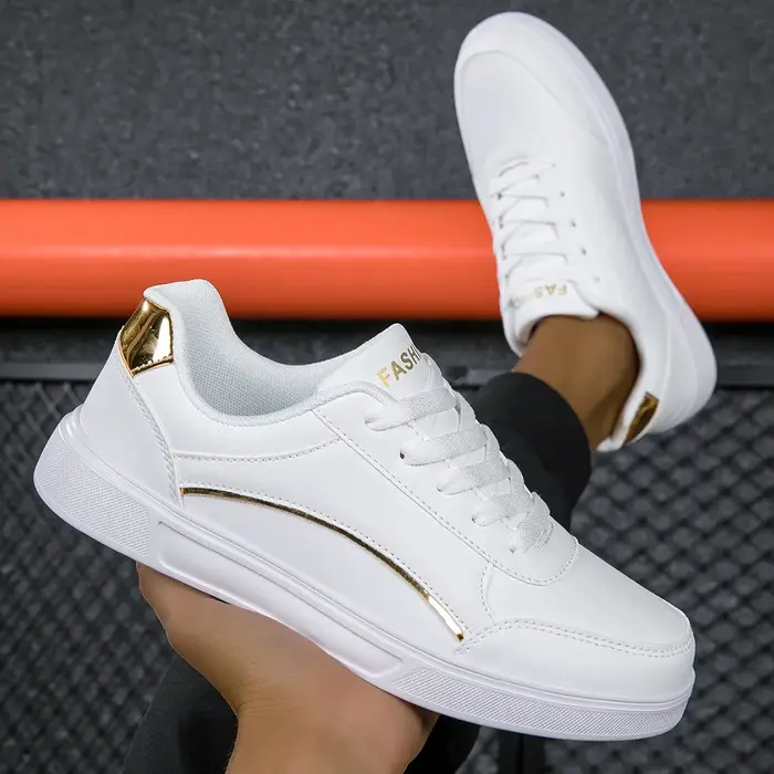MAEDEF-Baskets à lacets respirantes pour femmes, chaussures blanches décontractées, plate-forme plat