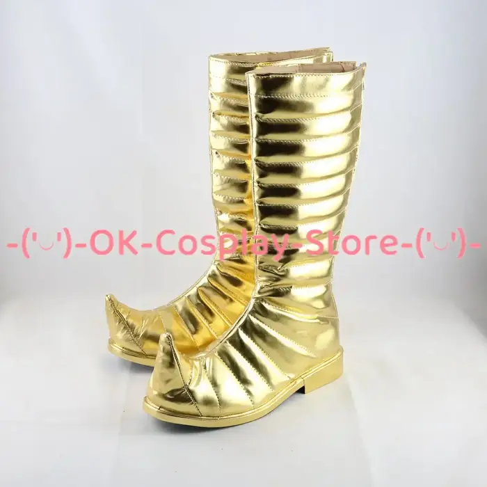 [Personnalisé] JoJo's Bizarre Adventure Dio Brando Cosplay chaussures Anime jeu de rôle accessoire de déguisement Halloween fête bottes en cuir PU