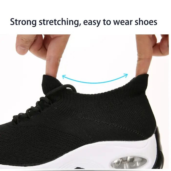 Baskets de course légères pour femmes, chaussures de sport respirantes, coussin d'air, tissage volant, marche en plein air, jogging, loisirs