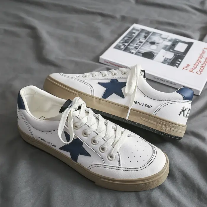 Chaussures de skate rétro blanches Star 2026 – Nouveauté été