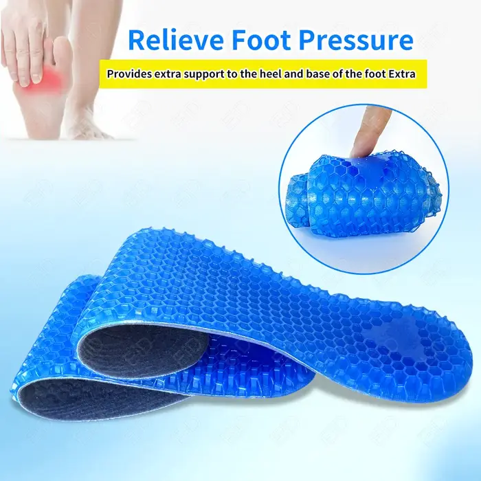 EiD-Semelles intérieures en gel de silicone pour chaussures de sport