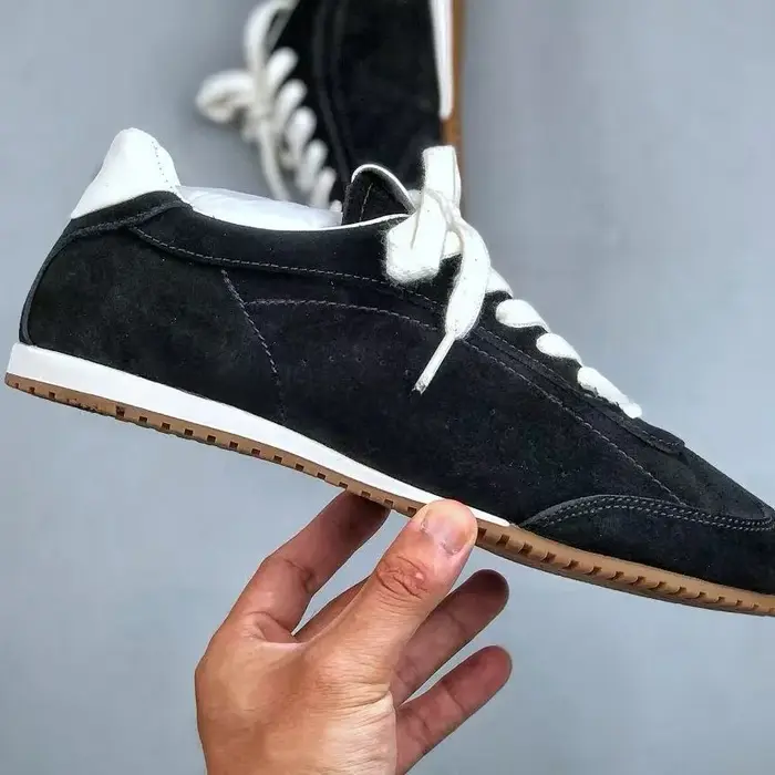 Chaussures de sport plates vintage Deqin originales à lacets