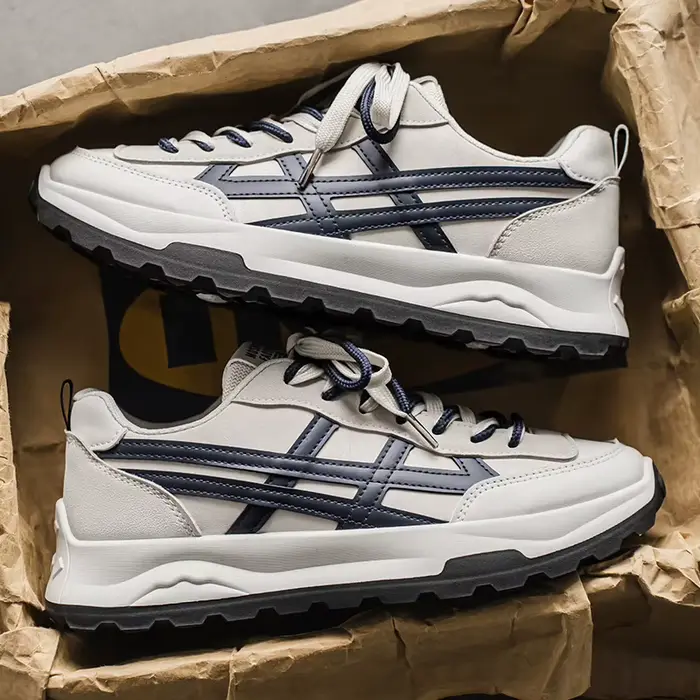 Baskets en cuir à lacets pour hommes 2026 – Tendance
