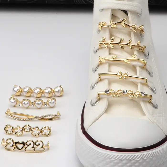 Lacets décoration lacet boucle perle chaussures breloque accessoires élégant Vintage luxe brillant s