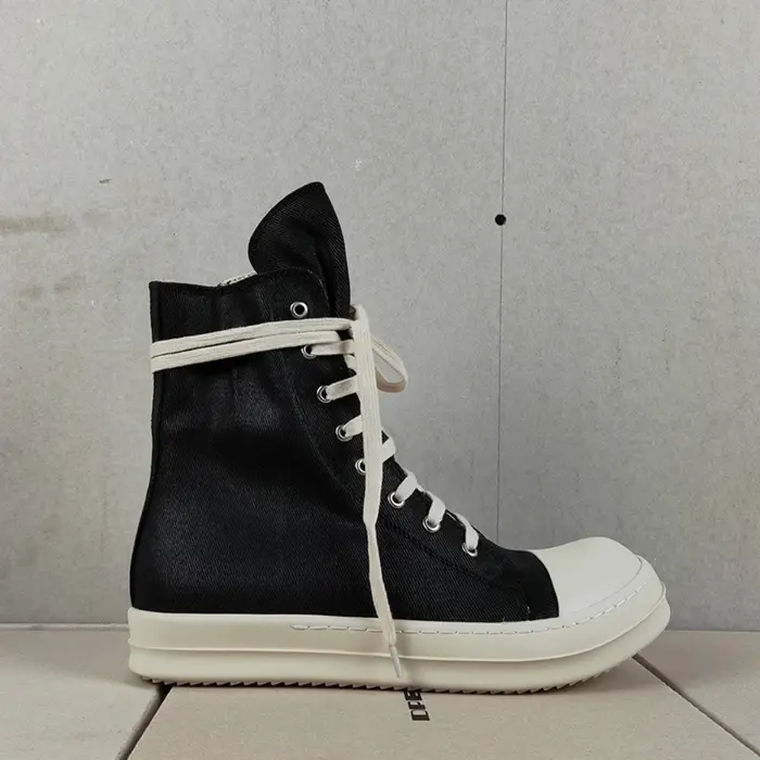 R-o bottine hommes haut chaussure toile noire femmes Sneaker chaussures décontractées