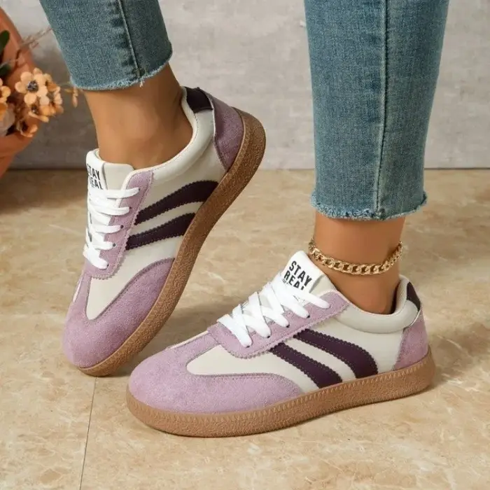 Chaussures décontractées confortables à lacets pour femmes, pour un usage quotidien, légères, respirantes et polyvalentes