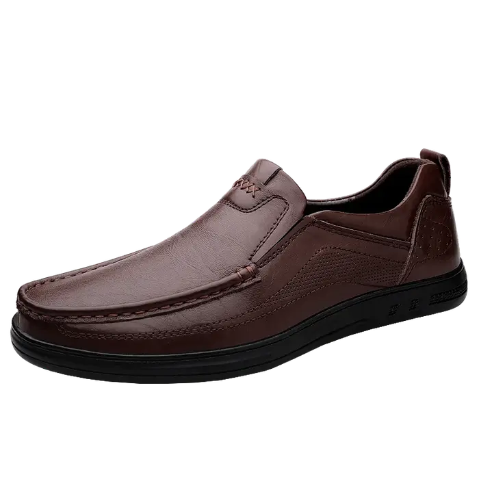 Mocassins italiens en cuir véritable pour hommes