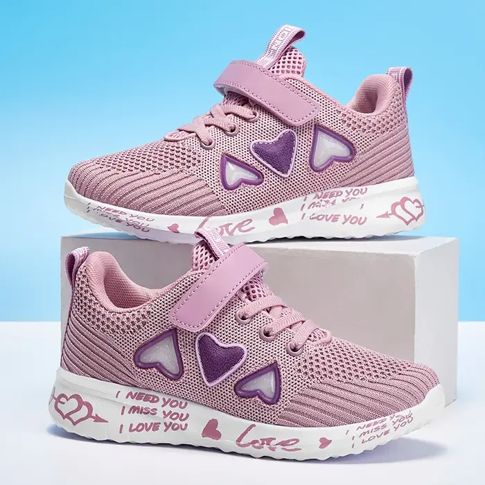 Chaussures en tricot confortables pour filles, baskets ultra respirantes, légères, confortables et d