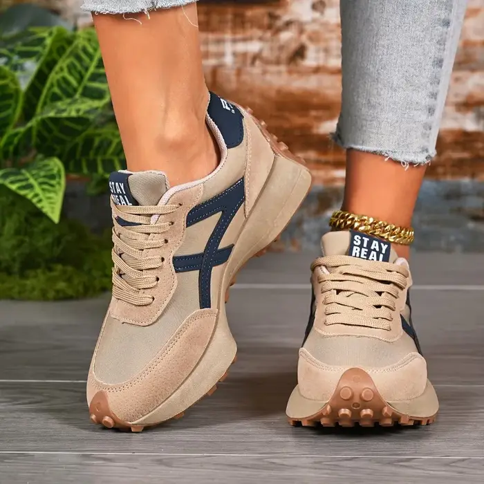 Nouvelles baskets de créateur pour femmes 2026 — Chaussures décontractées à lacets pour le printemps : Luxe