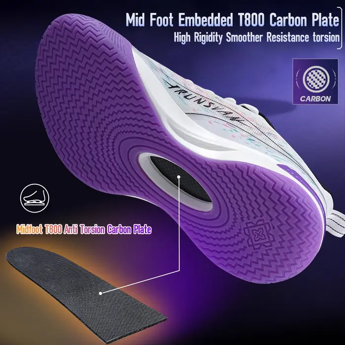 Chaussures de basketball IRUNSVAN Ray 1.0 PRO avec plaque en fibre de carbone, amorti respirant et rebond, pour hommes et femmes 123