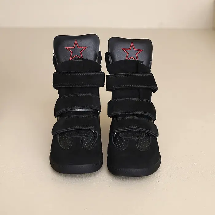Sneakers et chaussures décontractées pour femmes de haute qualité, à tige haute, à semelle épaisse, 