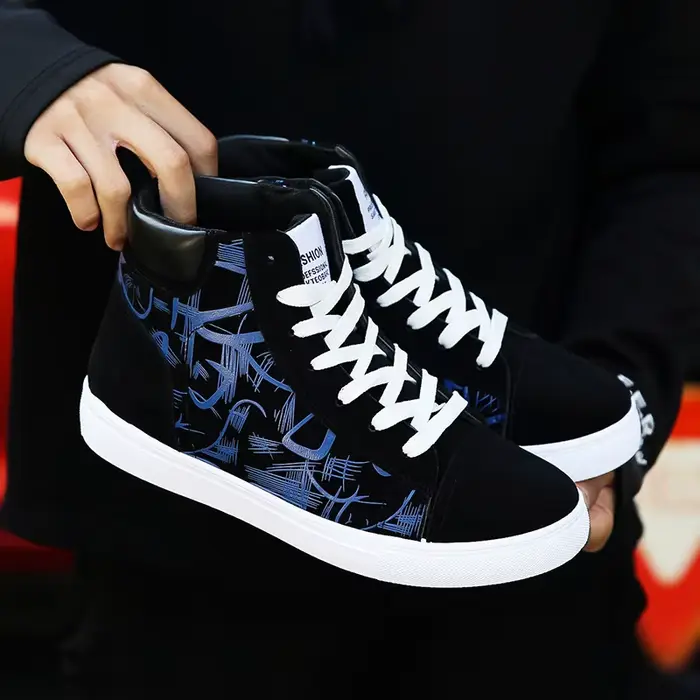 Baskets de mode hommes chaussures en tissu respirant Cool Style de rue chaussures hommes marque bask