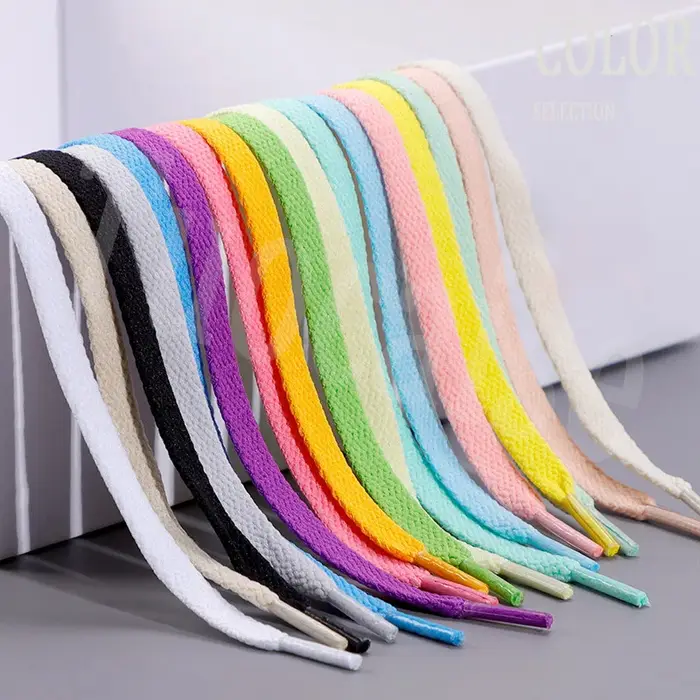 1 paire de lacets plats pour baskets 26 couleurs lacets de chaussures en tissu blanc noir lacets de