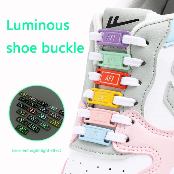 Lacets lumineux Air Force one, 2 pièces, boucle fluorescente scintillante, accessoires de chaussures