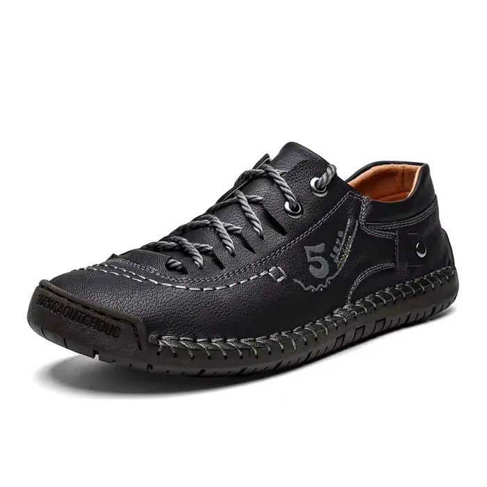 Chaussures en cuir pour hommes, chaussures décontractées, à la mode, souples, confortables, de haute
