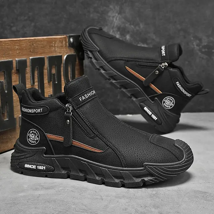 Sneakers à fermeture éclair pour hommes