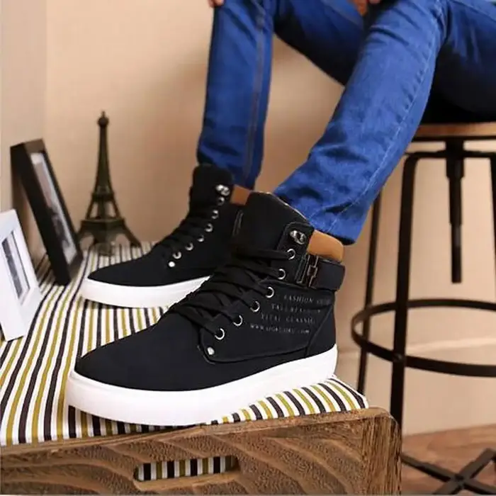 Nouveauté hommes chaussures hautes décontractées printemps/automne baskets
