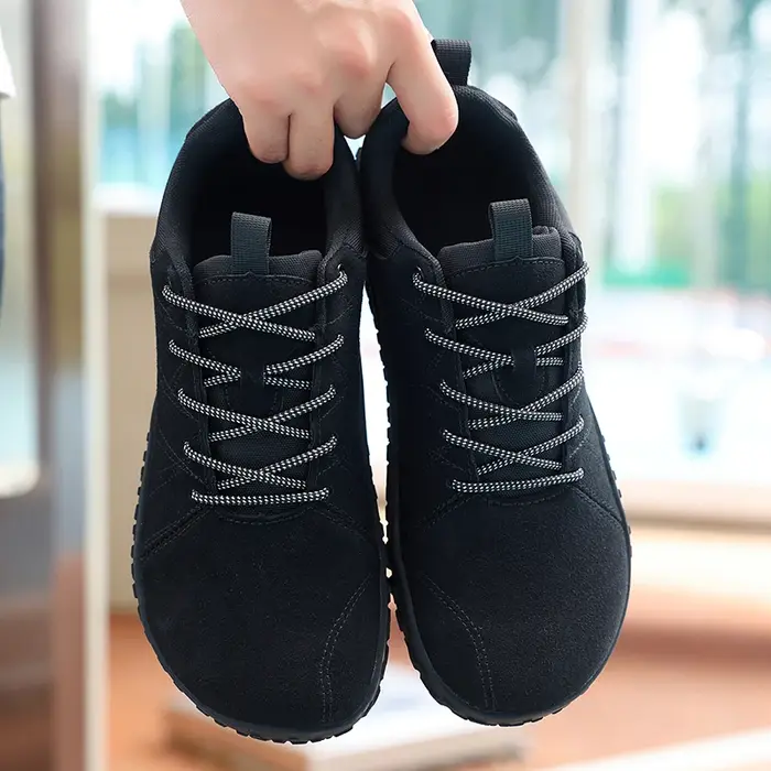 Chaussures en cuir suédé tissu PU chaussure à bout large