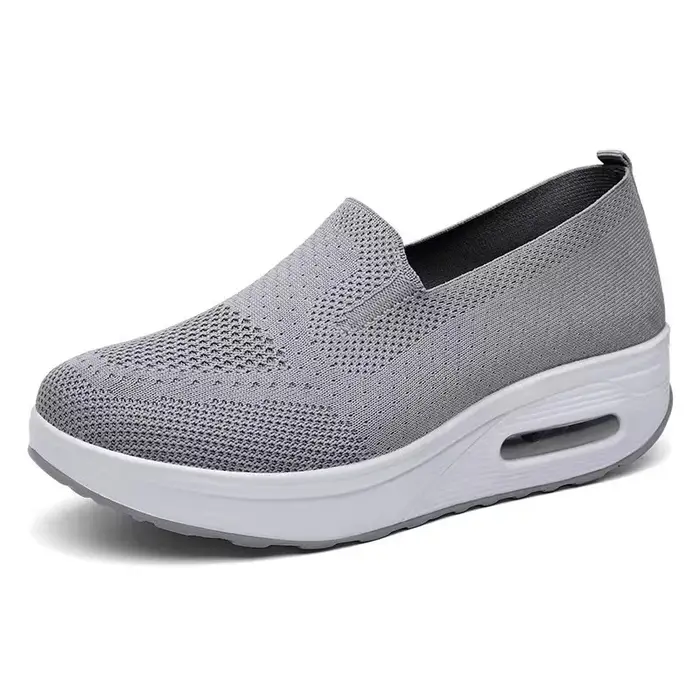 Chaussures plates pour femmes à talon bas, confortables, respirantes, avec semelle épaisse rehaussée