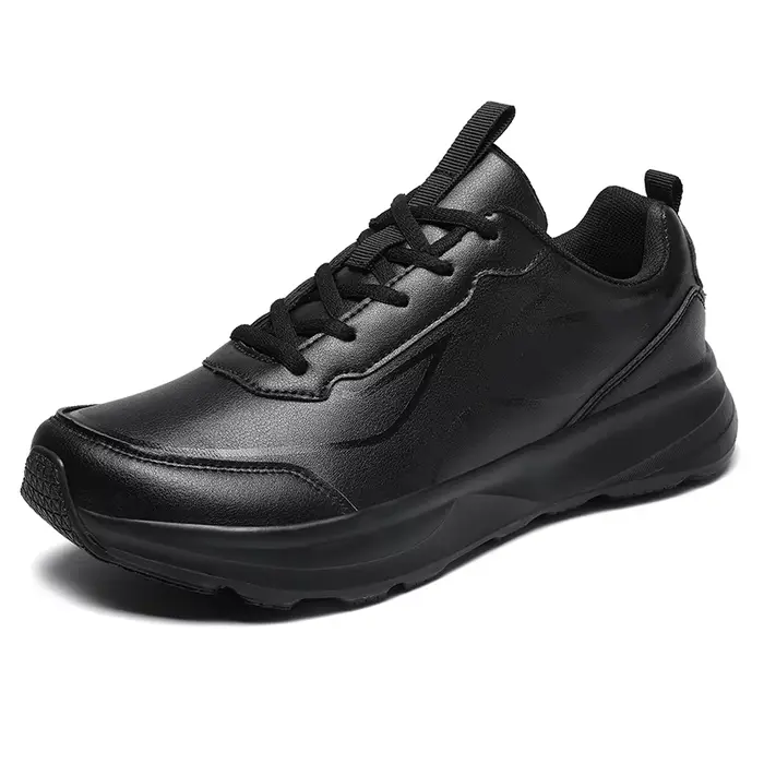ELUVA bout large hommes chaussures minimalistes baskets confortables en cuir PU