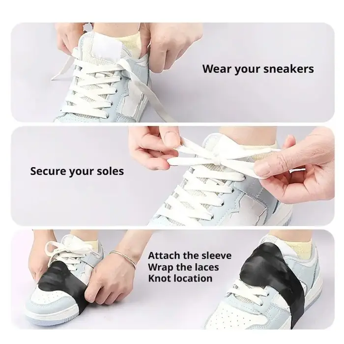 Bandes de lacets de chaussures de football en silicone antidérapantes