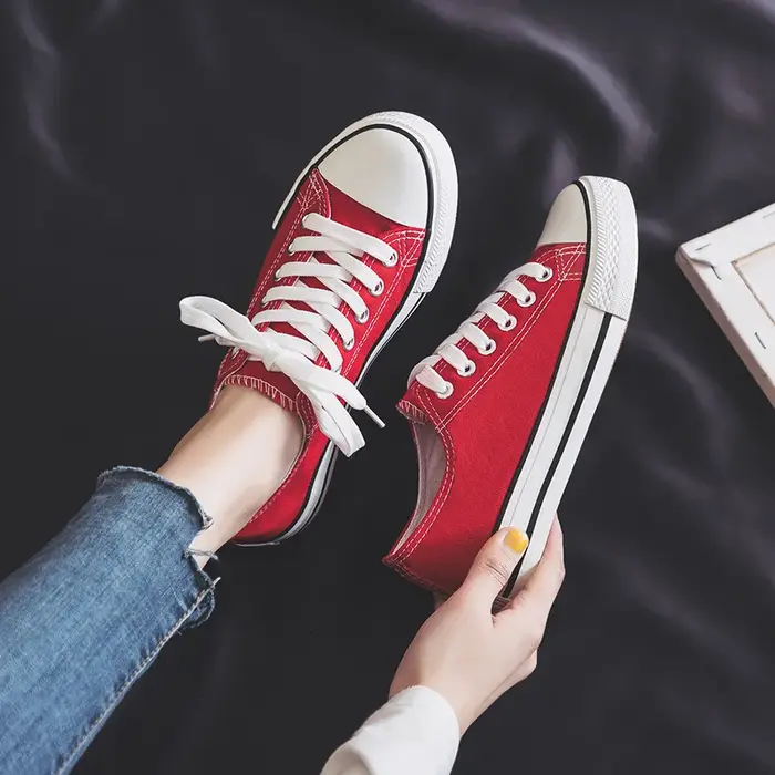Chaussures en toile classiques pour femmes, style étudiant, version coréenne, baskets blanches, styl