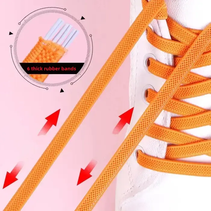 Lacets plats élastiques de qualité smiley No Tie, pour chaussures de sport d'extérieur, pour enfants