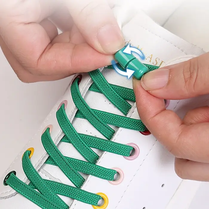 1 paire de lacets sans attaches chaussures plates lacets élastiques pour enfants et adultes baskets 