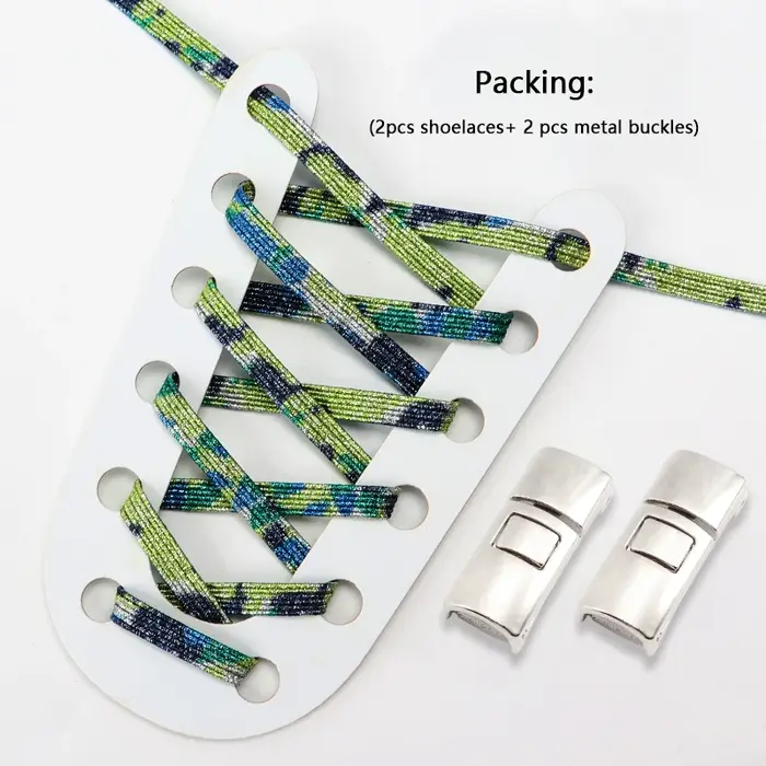 Lacets élastiques arc-en-ciel pour adultes et enfants
