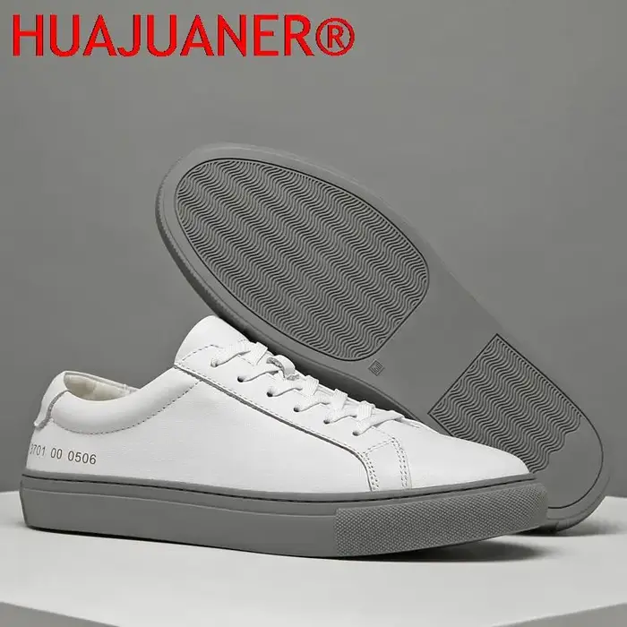 Baskets en cuir véritable pour hommes