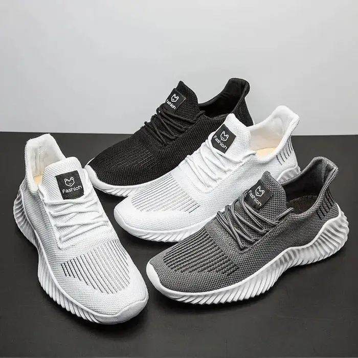 Baskets pour hommes chaussures de marche blanches