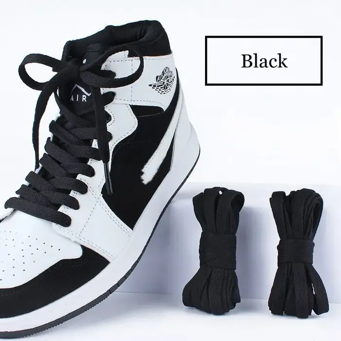 1 paire Classic Basics AF1 lacets plats baskets lacet chaussures en toile chaussures de basket-ball 