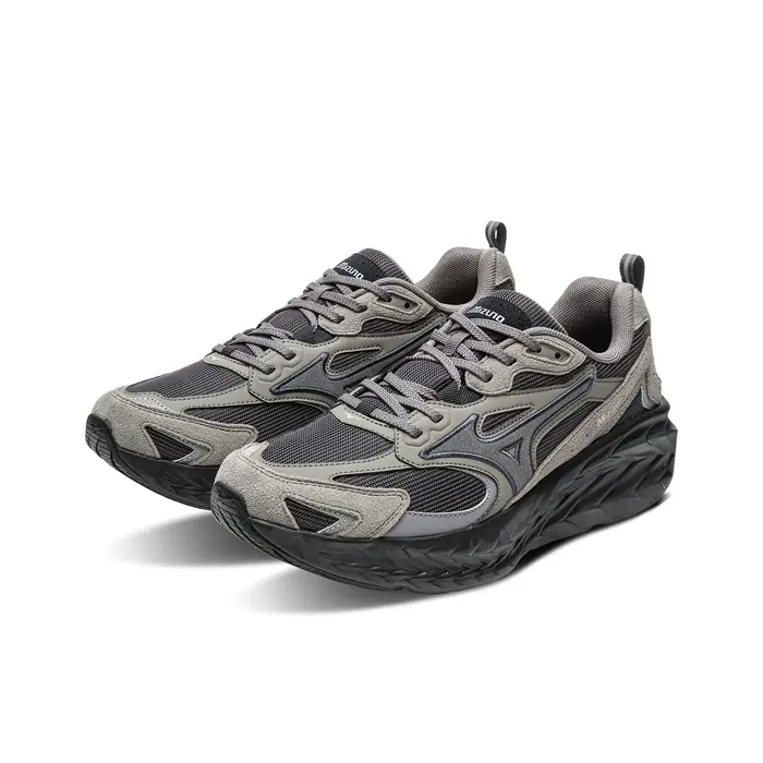 Mizuno ASTRO LS chaussures de course basses unisexe à fines rayures gris D1GH252102