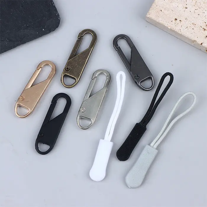 Accessoires pour sacs et vestes : 5/10/20 pièces d'extenseurs de cordon de fermeture éclair ; tirettes métalliques