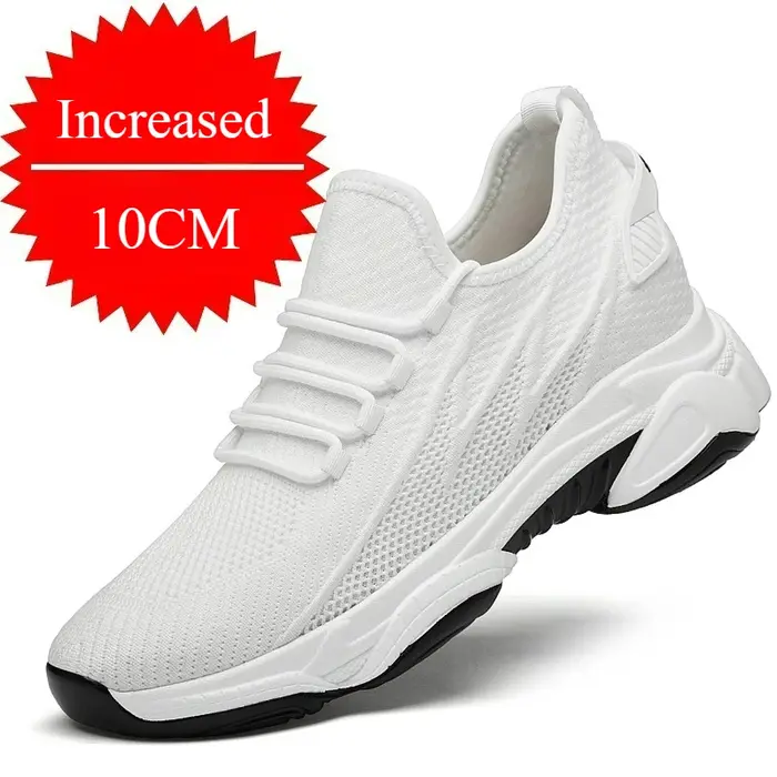 Chaussures pour hommes 10cm hauteur augmenter baskets en plein air chaussures décontractées respiran