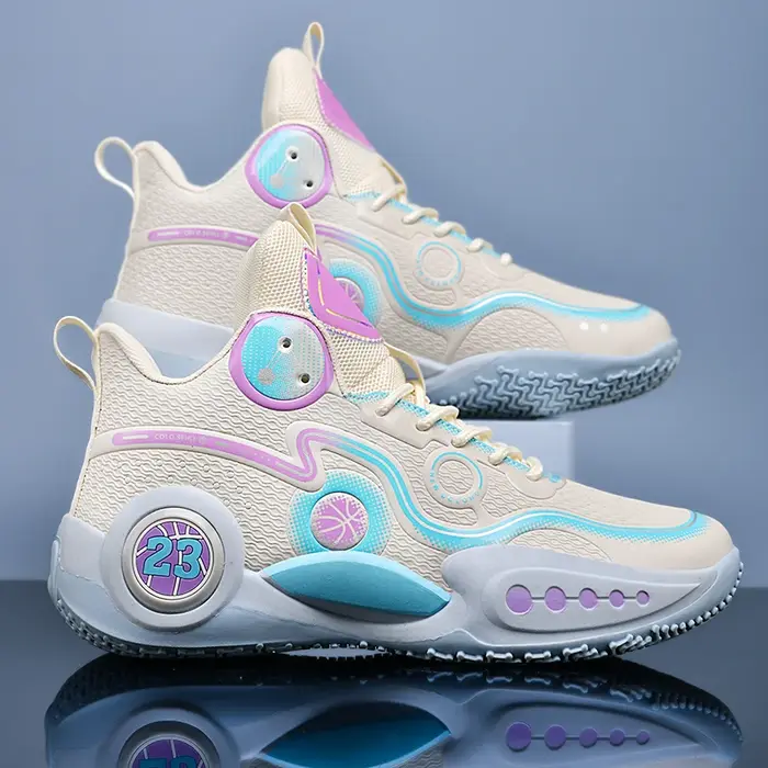 Chaussures de basket-ball pour hommes, respirantes, antidérapantes, portables, pour course à pied, e