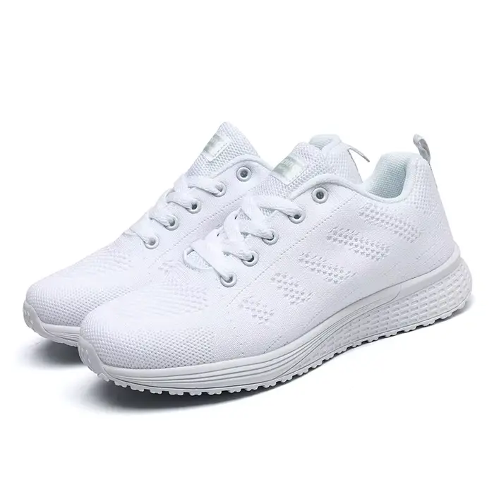 Femmes Chaussures Décontractées Mode Respirant Marche Maille FlatShoesSneakers Blanc Femme Chaussure