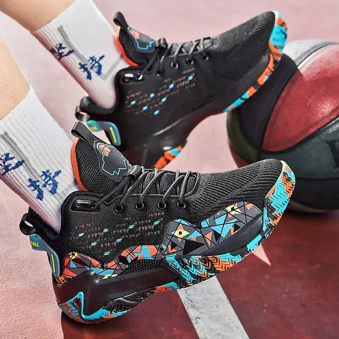 Chaussures de basket-ball pour hommes, respirantes, amortissantes, antidérapantes, résistantes à l'usure, chaussures de sport, entraînement en salle de sport, baskets de basket-ball athlétiques