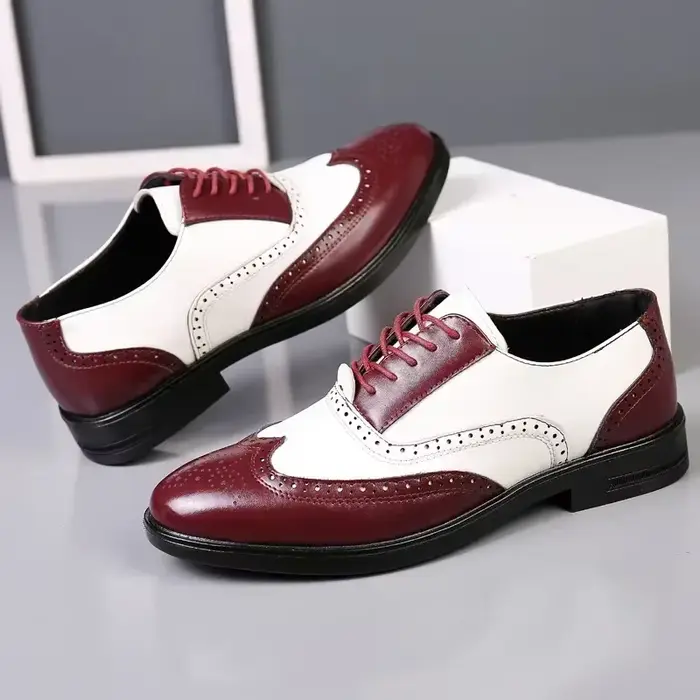 Couleurs mélangées hommes chaussures habillées rétro