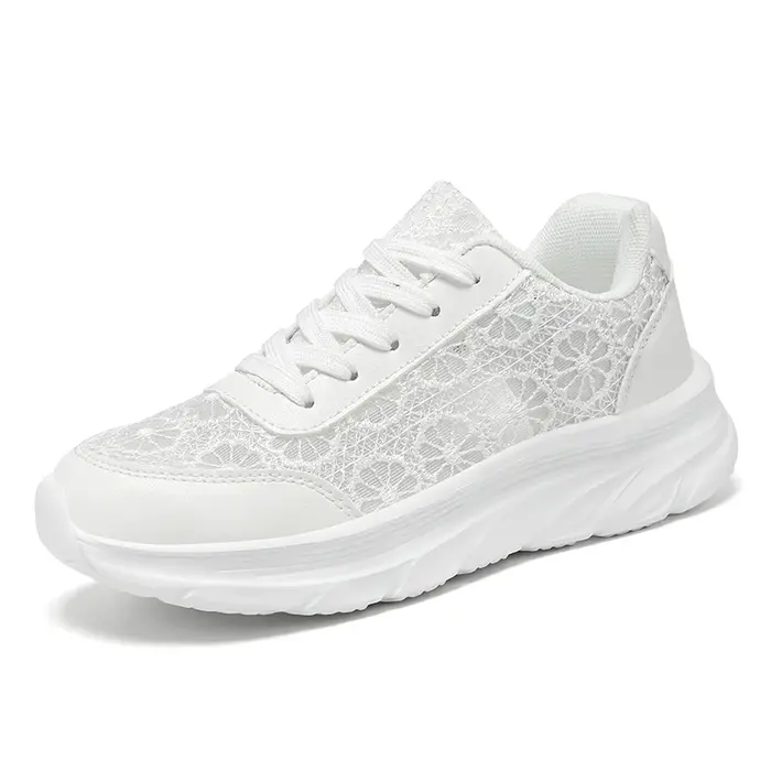 Chaussures blanches pour femme, baskets imprimées légères et respirantes, baskets décontractées pour
