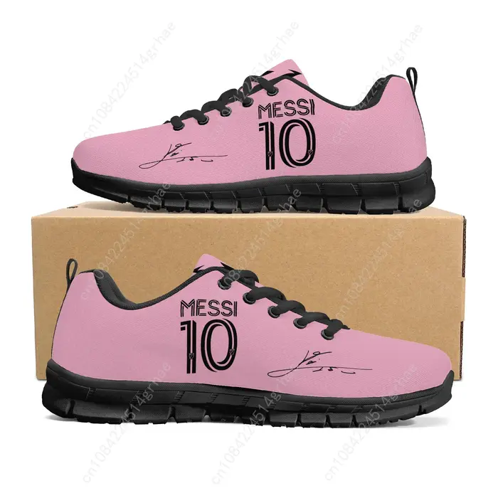 Miami Messi 10 Logo Argentina Chaussures de sport pour hommes et femmes, baskets décontractées confortables, chaussures sur mesure de haute qualité pour couple