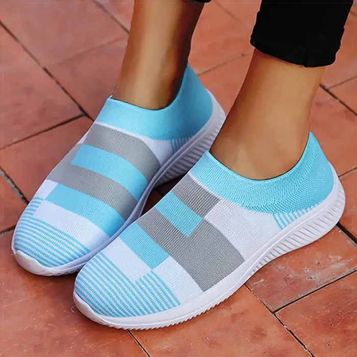 Baskets de sport respirantes élastiques pour femmes